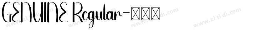 GENUINE Regular字体转换